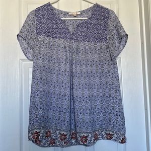 Skies are blue blouse